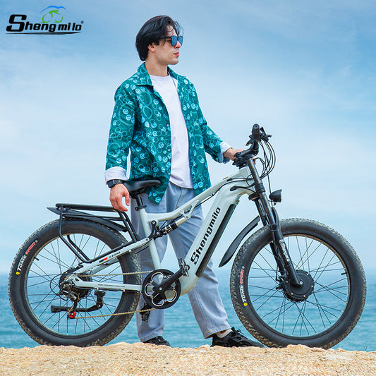 Cross-Border Exclusive Supply of Shengmilo 26inch Dual-Drive Electric Bicycle 48V Lithium Battery Adult Electric-Assisted Mountain Bike