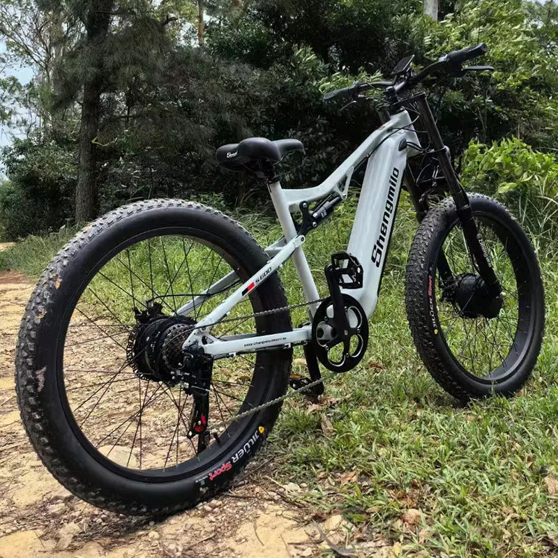 Cross-Border Exclusive Supply of Shengmilo 26inch Dual-Drive Electric Bicycle 48V Lithium Battery Adult Electric-Assisted Mountain Bike