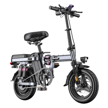 New national standard electric car lithium battery folding electric bicycle ultra-light generation driving car small portable folding battery car