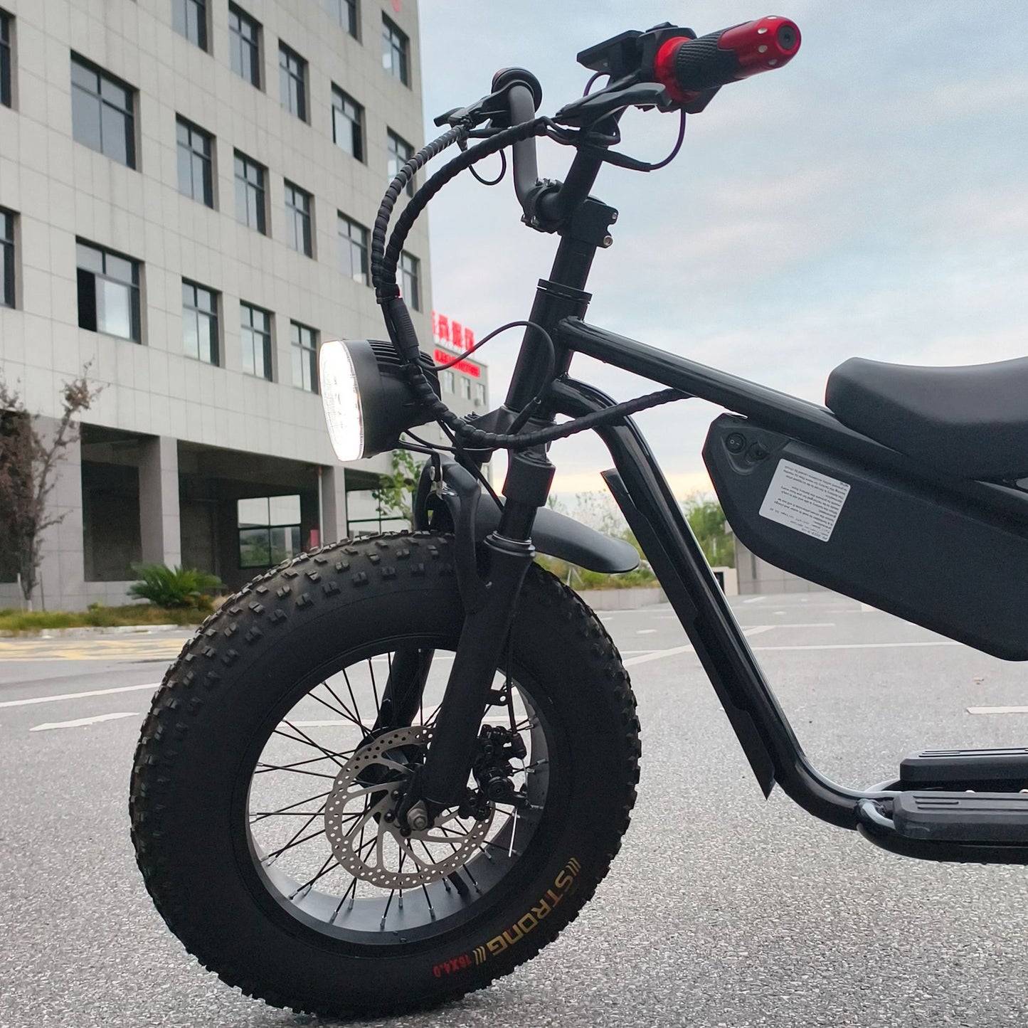 16inch Retro Wide Tire Electric Two-Wheeler Snow Off-Road Beach Lithium Battery Motorcycle Cross-Border Foreign Trade Manufacturer Wholesale