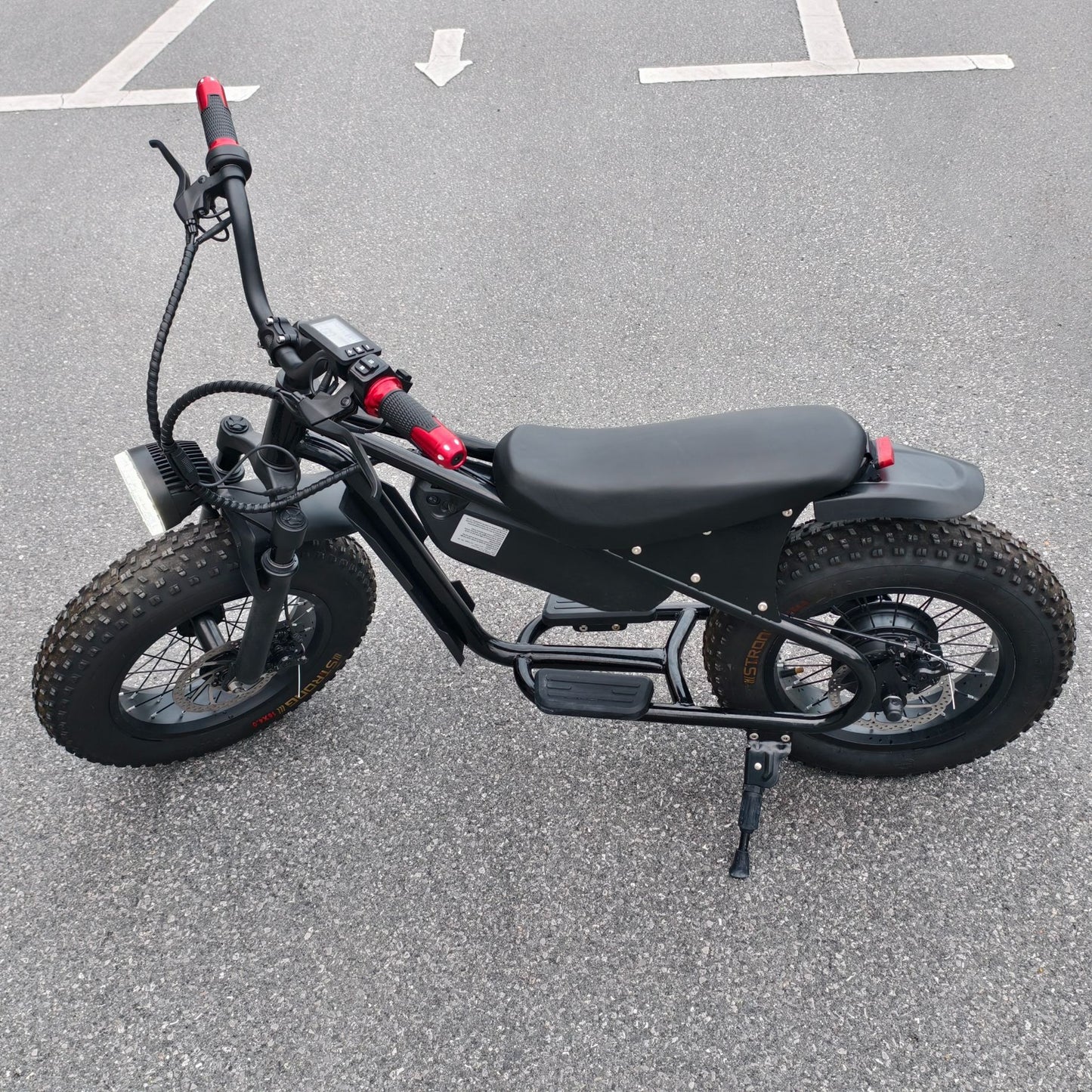 16inch Retro Wide Tire Electric Two-Wheeler Snow Off-Road Beach Lithium Battery Motorcycle Cross-Border Foreign Trade Manufacturer Wholesale