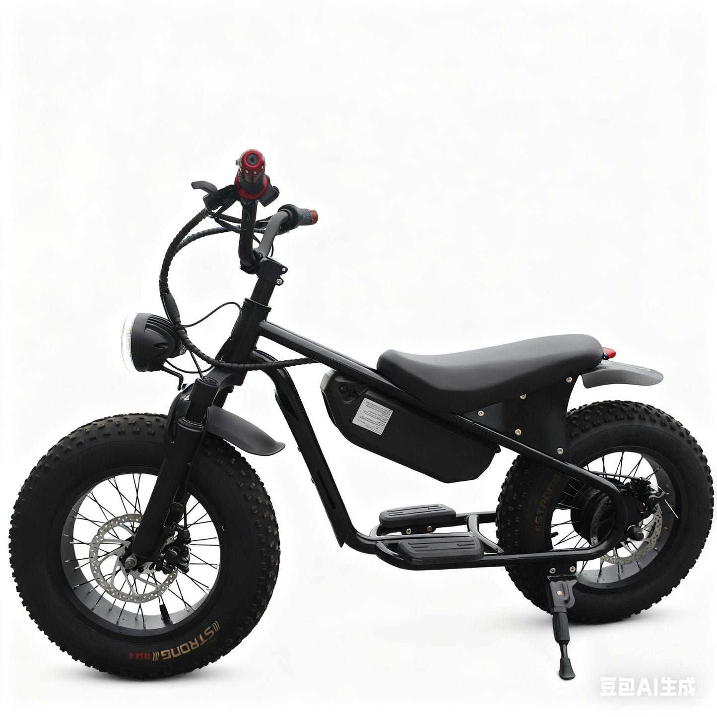 16inch Retro Wide Tire Electric Two-Wheeler Snow Off-Road Beach Lithium Battery Motorcycle Cross-Border Foreign Trade Manufacturer Wholesale