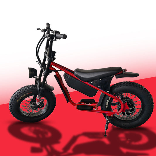 16inch Retro Wide Tire Electric Bicycle Snow Off-Road Beach Lithium Battery Moped Cross-Border Foreign Trade Manufacturer Wholesale