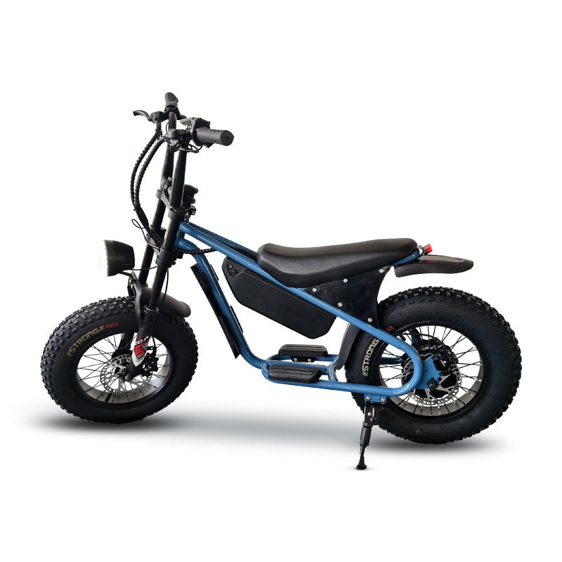 16inch Retro Wide Tire Electric Bicycle Snow Off-Road Beach Lithium Battery Moped Cross-Border Foreign Trade Manufacturer Wholesale