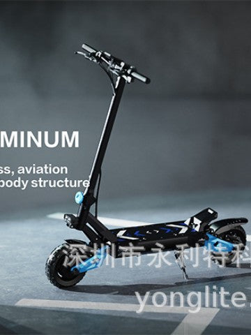 New Folding Scooter with Dual Drive, 1500W High Power, Aluminum Alloy Electric Scooter, Foldable Electric Vehicle for Riding