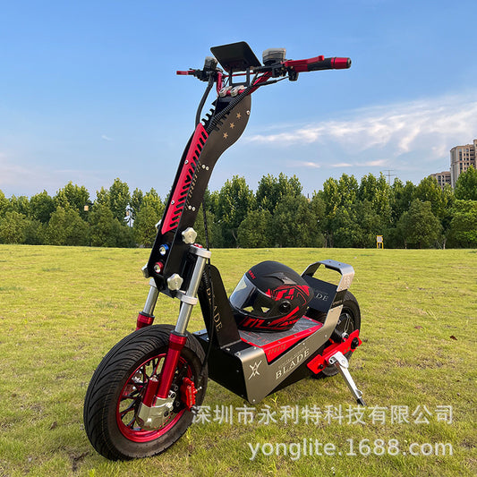 Factory direct sale 72V4000 watt super high power off-road electric scooter adult folding lithium battery electric vehicle