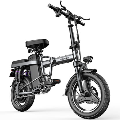 14inch New National Standard Folding Electric Bicycle with License Plate, Lithium Battery, Rear Wheel Motor, Smart Electric Vehicle