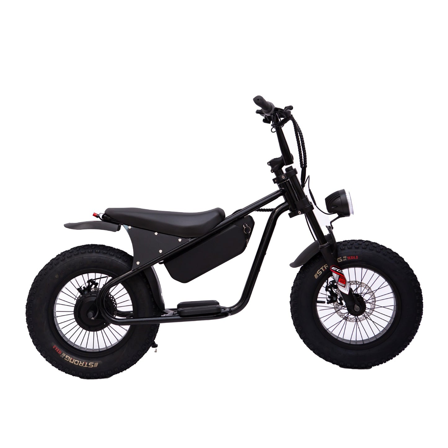 16inch Retro Wide Tire Electric Bicycle for Commuting to Work, Adult Foldableable Electric Bicycle, Off-Road Fat Tire Electric Bicycle