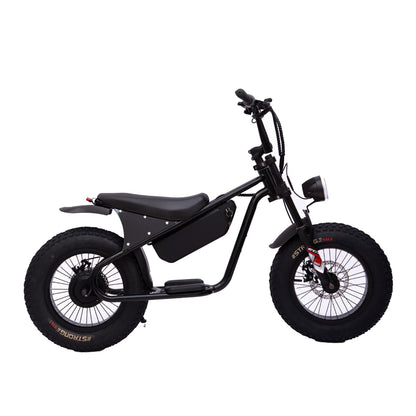 16inch Retro Wide Tire Electric Bicycle for Commuting to Work, Adult Foldableable Electric Bicycle, Off-Road Fat Tire Electric Bicycle