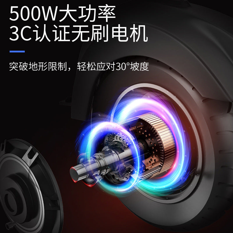 10inch Electric Scooter Dual Drive Lithium Battery Driving Bicycle Adult Folding Electric Vehicle Overseas Warehouse High Power