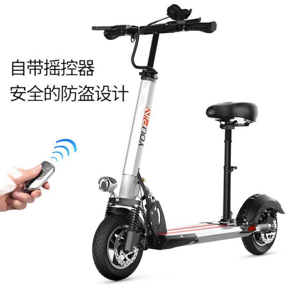 10inch Electric Scooter Dual Drive Lithium Battery Driving Bicycle Adult Folding Electric Vehicle Overseas Warehouse High Power