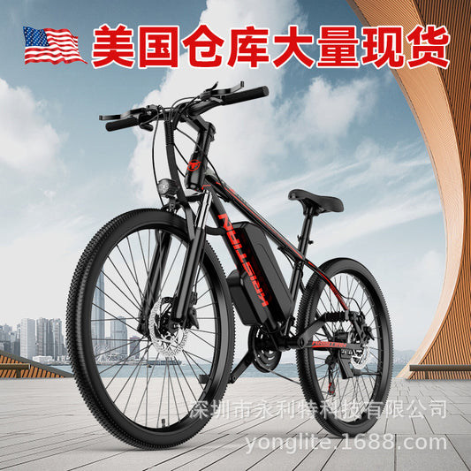 Overseas warehouse 26 inch mountain power electric bicycle lithium battery cross-country variable speed electric bicycle youth motorcycle