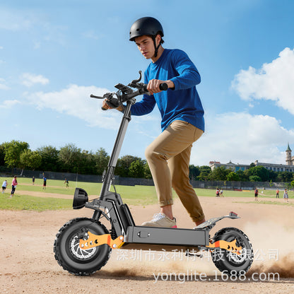 Cross-Border Wholesale Portable Mobility Scooter Scooter Dual-Drive Folding Off-Road Electric Scooter for Adults