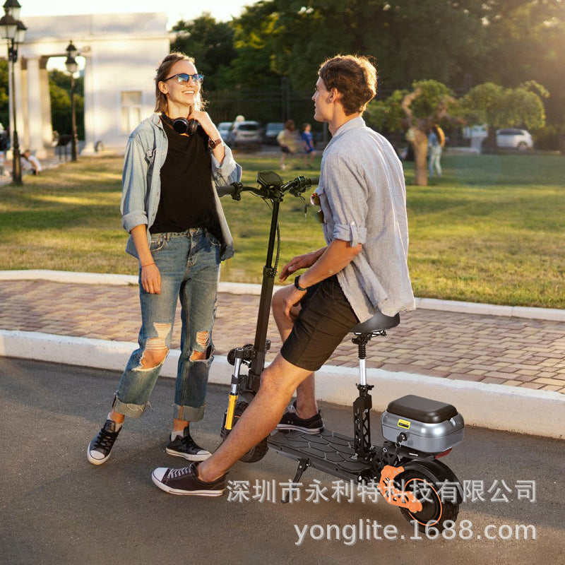 Cross-border 11-inch electric scooter adult dual shock-absorbing off-road scooter with trunk pedal scooter