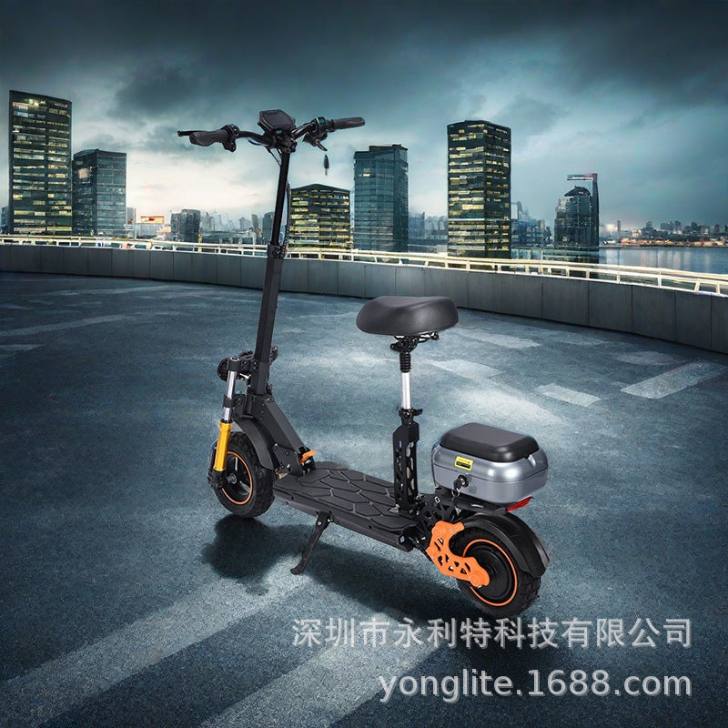 Cross-border 11-inch electric scooter adult dual shock-absorbing off-road scooter with trunk pedal scooter
