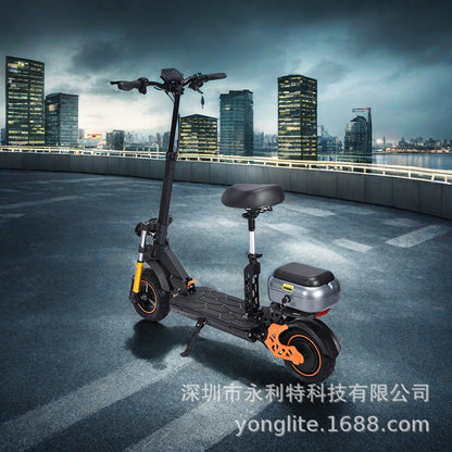 Cross-border 11-inch electric scooter adult dual shock-absorbing off-road scooter with trunk pedal scooter