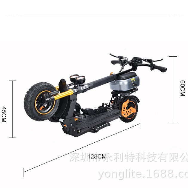 Cross-border 11-inch electric scooter adult dual shock-absorbing off-road scooter with trunk pedal scooter