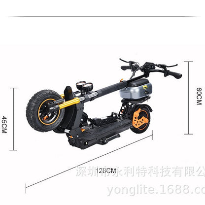 Cross-border 11-inch electric scooter adult dual shock-absorbing off-road scooter with trunk pedal scooter