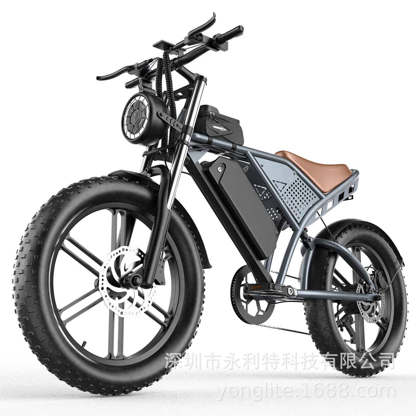 New retro 20 inch fat tire snow electric bicycle cross-country beach buggy foreign trade wholesale U.S. overseas warehouse