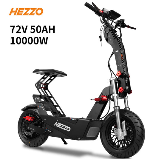Hezzo Ultra-Large Capacity 95Km/H High-Speed Electric Scooter with Long Battery Life, High-Power Mobility Scooter with Seat