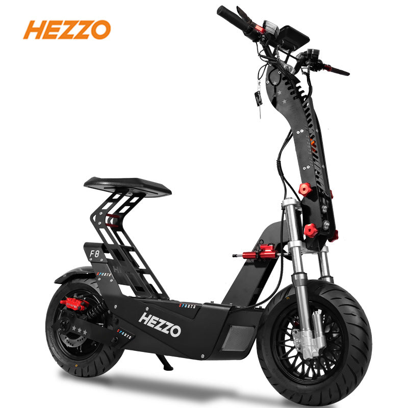 Hezzo Ultra-Large Capacity 95Km/H High-Speed Electric Scooter with Long Battery Life, High-Power Mobility Scooter with Seat