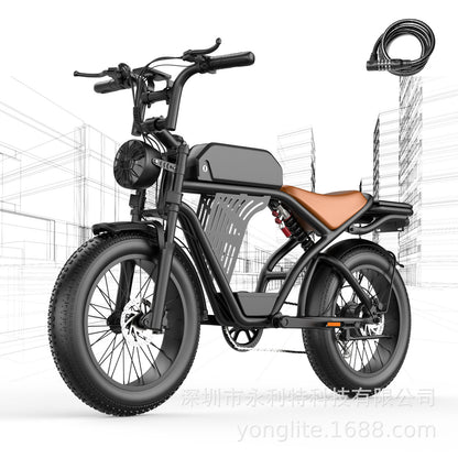 American Overseas Warehouse Generation G52 Retro Super73 Electric Bicycle Export Version 48v18a Mountain Bike