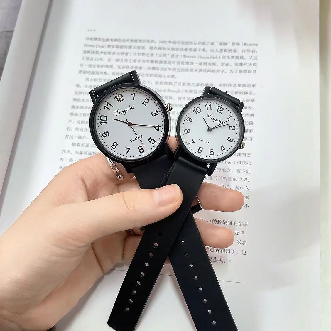 Special for Students Examination Junior High School Students High School Students Simple Light Luxury Niche Fashion Couple Pointer Quartz Watch Watch