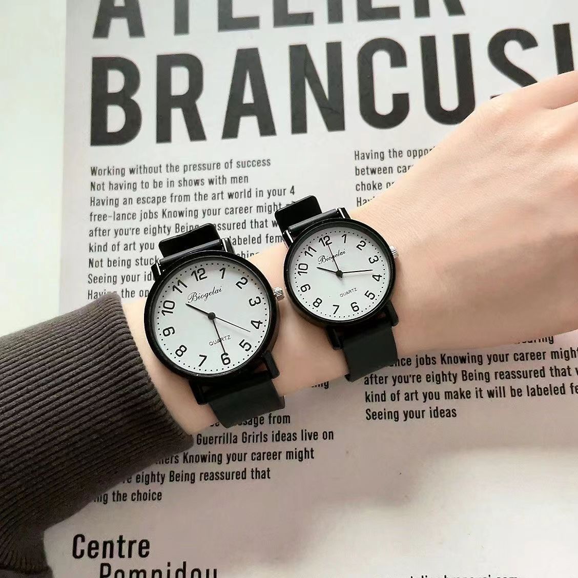 Special for Students Examination Junior High School Students High School Students Simple Light Luxury Niche Fashion Couple Pointer Quartz Watch Watch