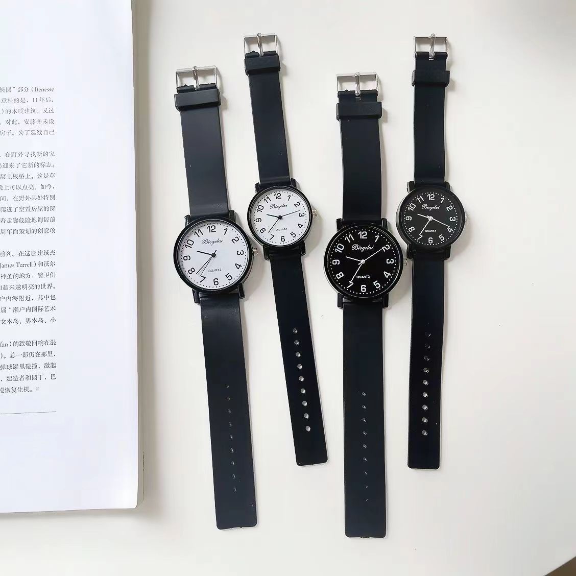 Special for Students Examination Junior High School Students High School Students Simple Light Luxury Niche Fashion Couple Pointer Quartz Watch Watch
