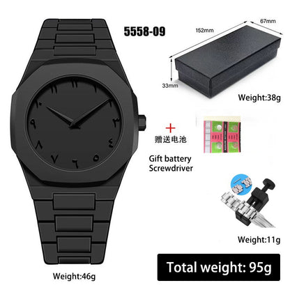 2025 Watch Men's Wristwatch Arabic Numeral Dial Plastic Men's Quartz Watch Women's Watch Wholesale Quartz Watch Wristwatch