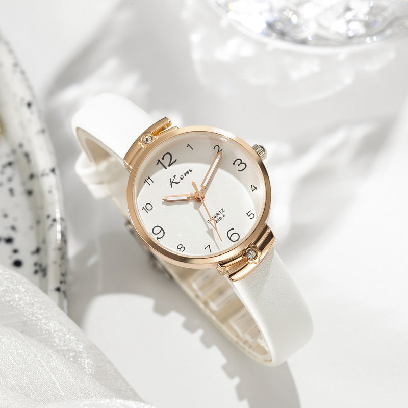 Card Mystery ins Style Student Watch Women's Harajuku Simple Gradient Thin Strap Waterproof Electronic Quartz Watch for Junior High School