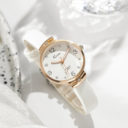 Card Mystery ins Style Student Watch Women's Harajuku Simple Gradient Thin Strap Waterproof Electronic Quartz Watch for Junior High School