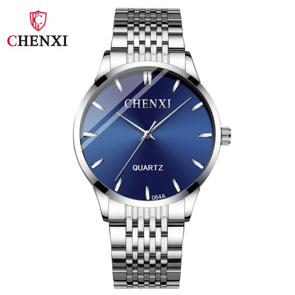 Dawn Men's Simple Business Watch Shake Voice Live Cross-border Foreign Trade Factory Wholesale Steel Belt Luminous Quartz Watch