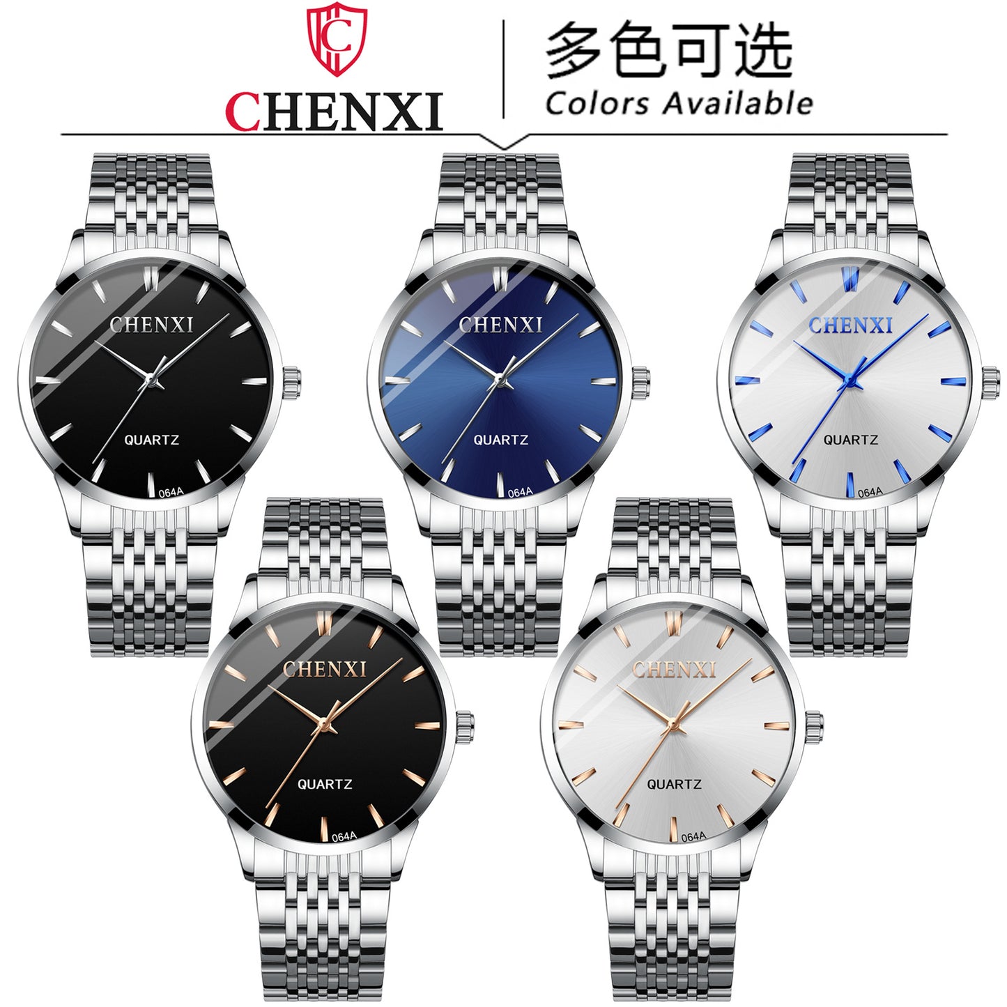 Dawn Men's Simple Business Watch Shake Voice Live Cross-border Foreign Trade Factory Wholesale Steel Belt Luminous Quartz Watch