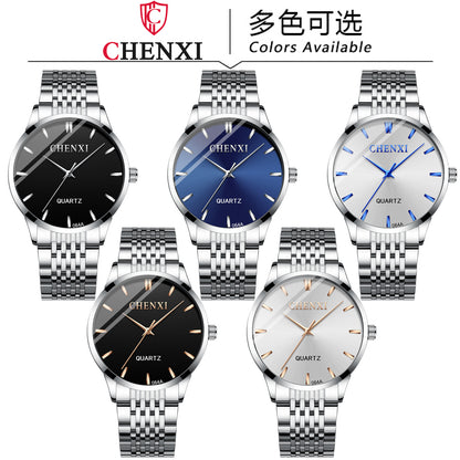 Dawn Men's Simple Business Watch Shake Voice Live Cross-border Foreign Trade Factory Wholesale Steel Belt Luminous Quartz Watch
