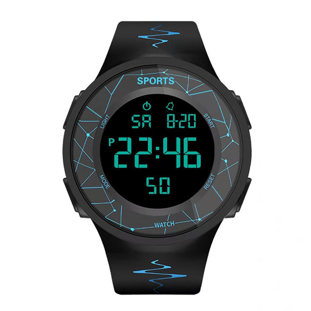 Waterproof luminous electronic watch men's trendy simple female junior high school students children's multi-functional sports watch