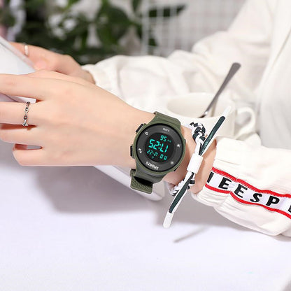 Waterproof luminous electronic watch men's trendy simple female junior high school students children's multi-functional sports watch