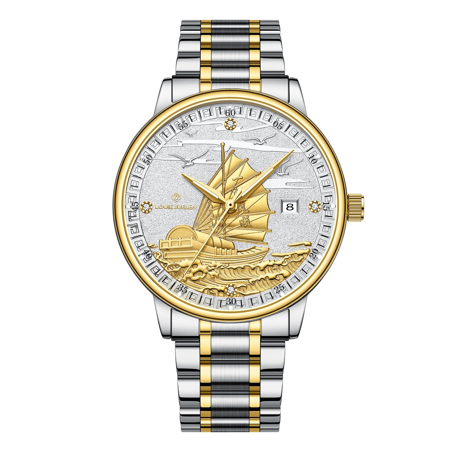 Swiss Louis Jelun Brand Live Broadcast Foreign Trade New Cross-Border Popular Watch Women's One-Piece Delivery Men's Quartz Watch