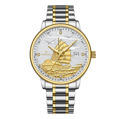 Swiss Louis Jelun Brand Live Broadcast Foreign Trade New Cross-Border Popular Watch Women's One-Piece Delivery Men's Quartz Watch