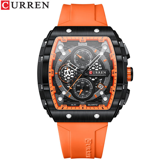 Curren/Curren 8442 Neutral Waterproof and Waterproof Calendar Watch Men's Multifunctional Six-Hand Quartz Watch