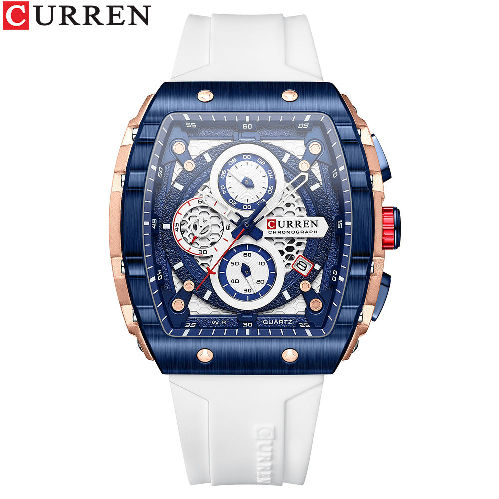 Curren/Curren 8442 Neutral Waterproof and Waterproof Calendar Watch Men's Multifunctional Six-Hand Quartz Watch