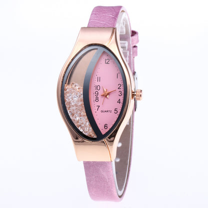 Cross-border explosions snake pattern belt diamond fashion ladies watch half rhinestone ball quicksand quartz women's watch manufacturers