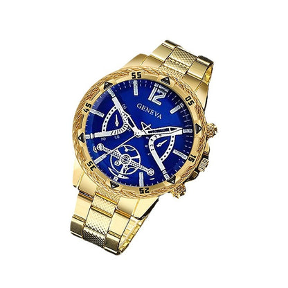 Business Men's Watch Men's genuine goods Volkswagen All-Non-Automatic Mechanical Watch Steel Band Men's Business Waterproof Quartz Wrist Watch