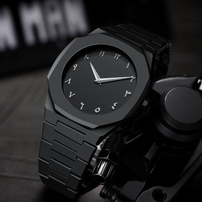 Watch Men's Popular Arabic Digital Middle East Hot Sale Black Matte Plastic Men's Watch Cross-Border Quartz Watch