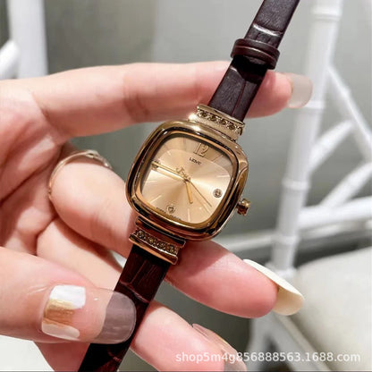Gezhi Counter Quality Small Sugar Cube Women's Watch Light Luxury Versatile Trendy Fashion Simple Temperament Exquisite Wristwatch