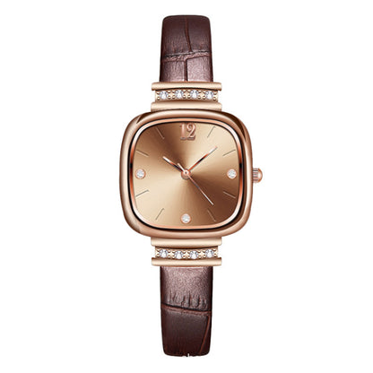 Gezhi Counter Quality Small Sugar Cube Women's Watch Light Luxury Versatile Trendy Fashion Simple Temperament Exquisite Wristwatch