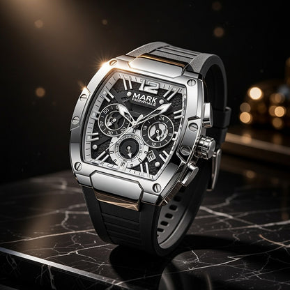 Mark Fairwhale Brand Watch Men's Multi-Functional Six-Pin Waterproof Luminous New Quartz Watch