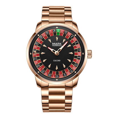 Mark Fairwhale Watch Alloy Roulette Metal Wristwatch Cross-Border Men's Quartz Watch
