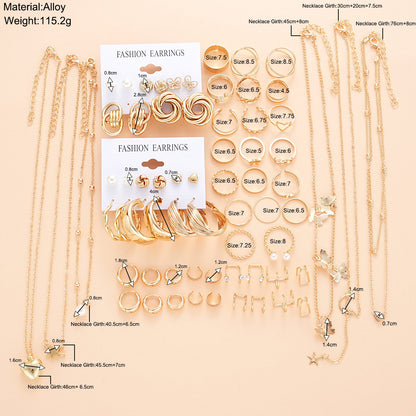 Earrings Necklaces Jewelry Sets Cross-Border European and American New Earrings Necklace Jewelry Set