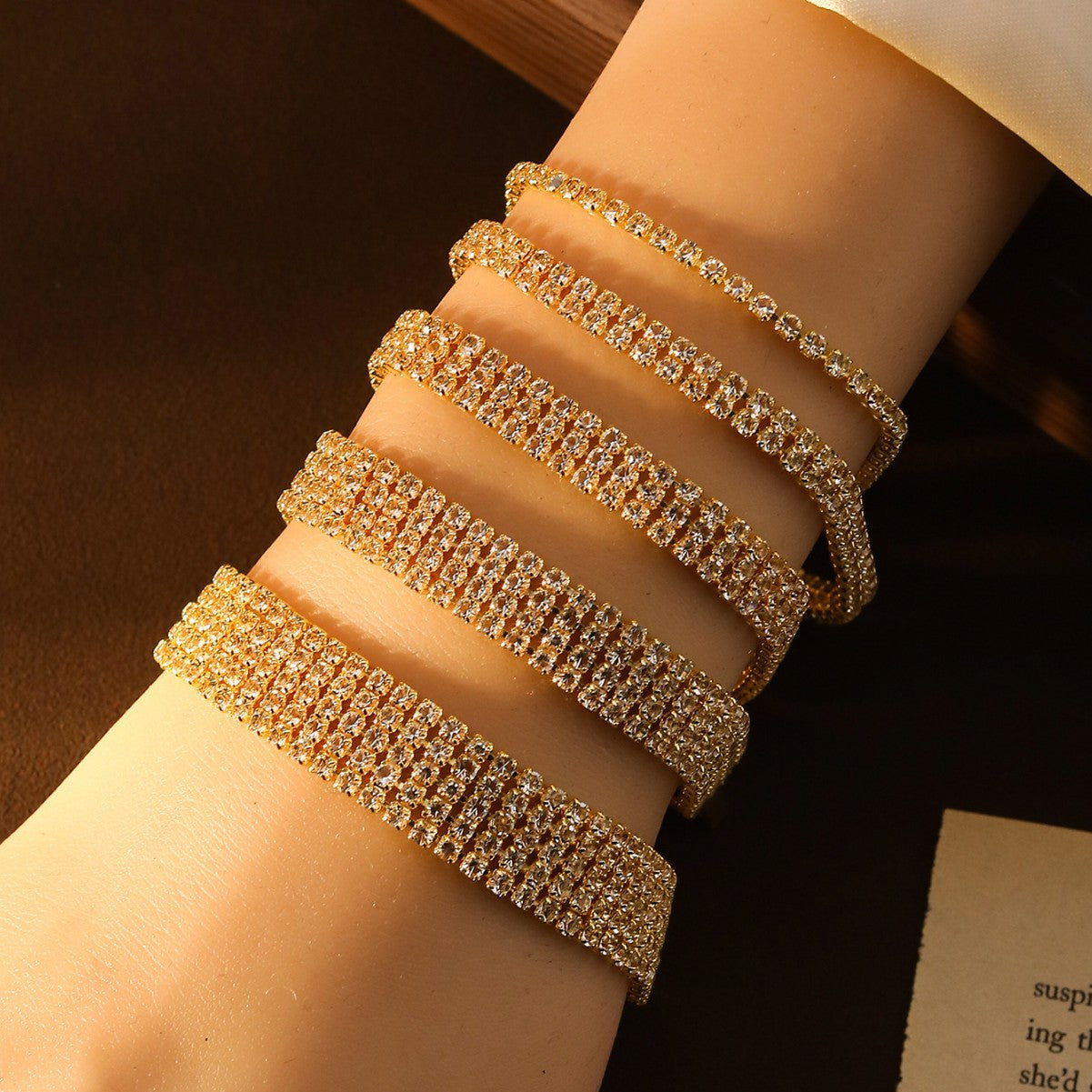 Cross-border Explosive Simple Fashion Rai Diamond Bracelet High-end Korean Style Light Luxury Full Diamond Bracelet European and American Style Personalized Bracelet
